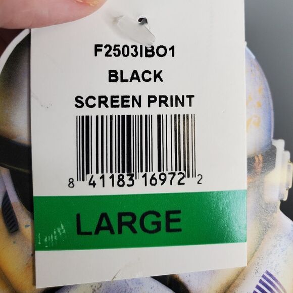 NEW STAR WARS x DOE t-shirt black split side short sleeve tee L - Picture 6 of 8